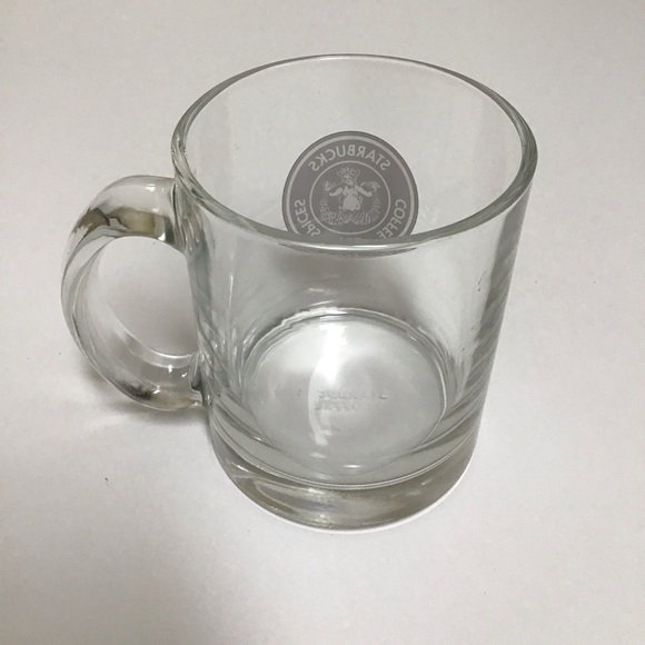 Starbucks Coffee Mug Mermaid Split Tail Logo Clear Glass Brown Tea Cup 2008 - Picture 5 of 10